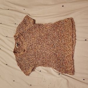 Cabi 196 Sorbet Colorful Open Weave Short Sleeve Sweater Top size S